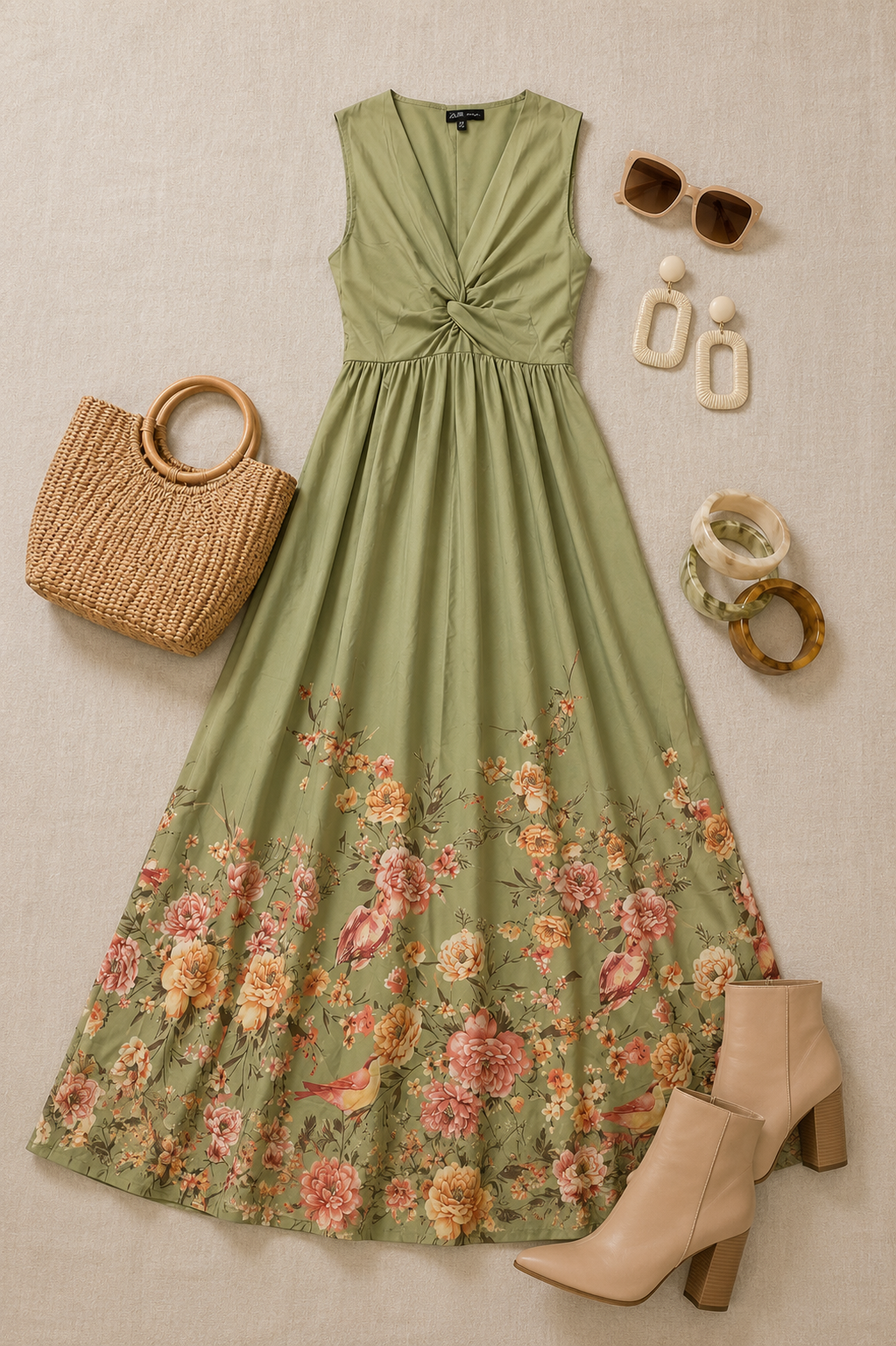 Vestido Maxi Eden - Vista frontal con modelo