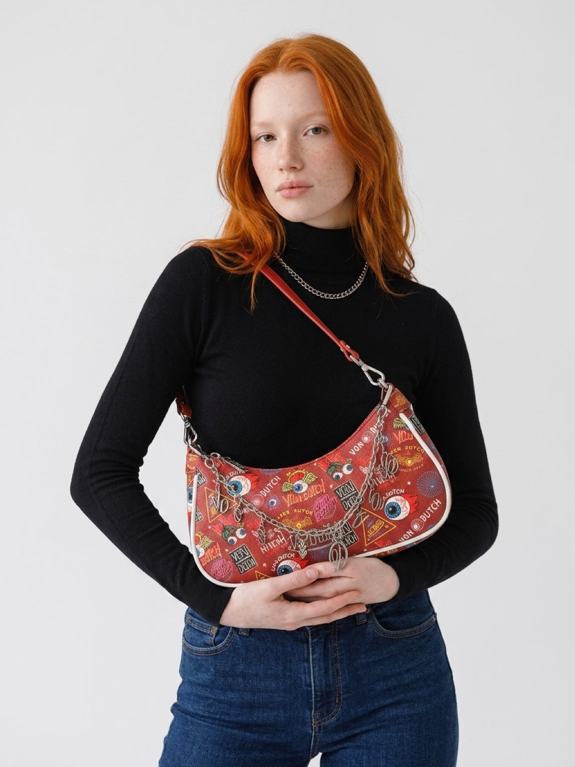 Von Dutch Patch Print Shoulder Bag - modelo