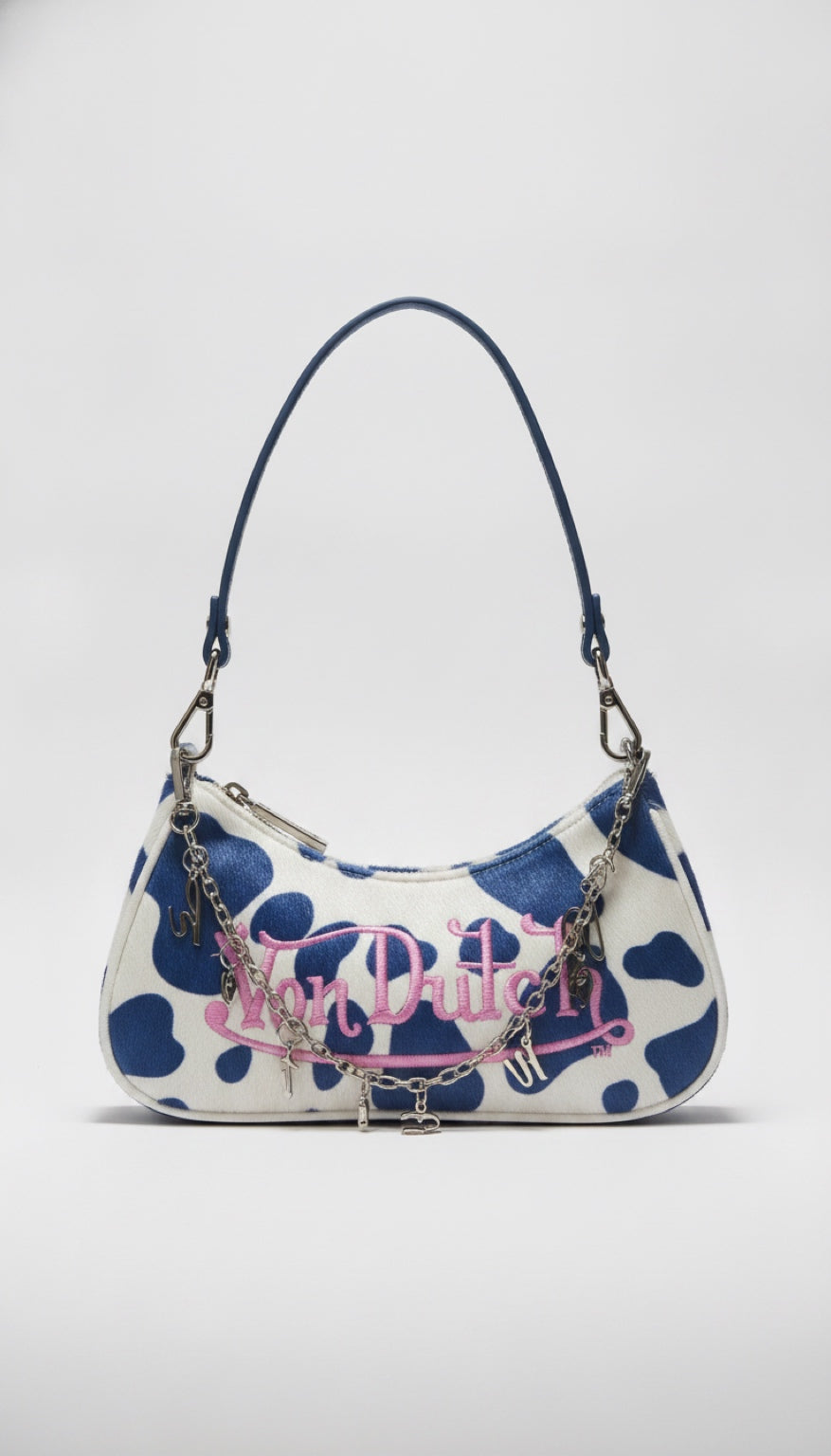 Bolso Von Dutch Cow Print Blue - frente