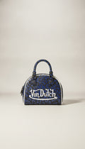 Cartera Von Dutch Mini Bowling Navy Animal Print - frente