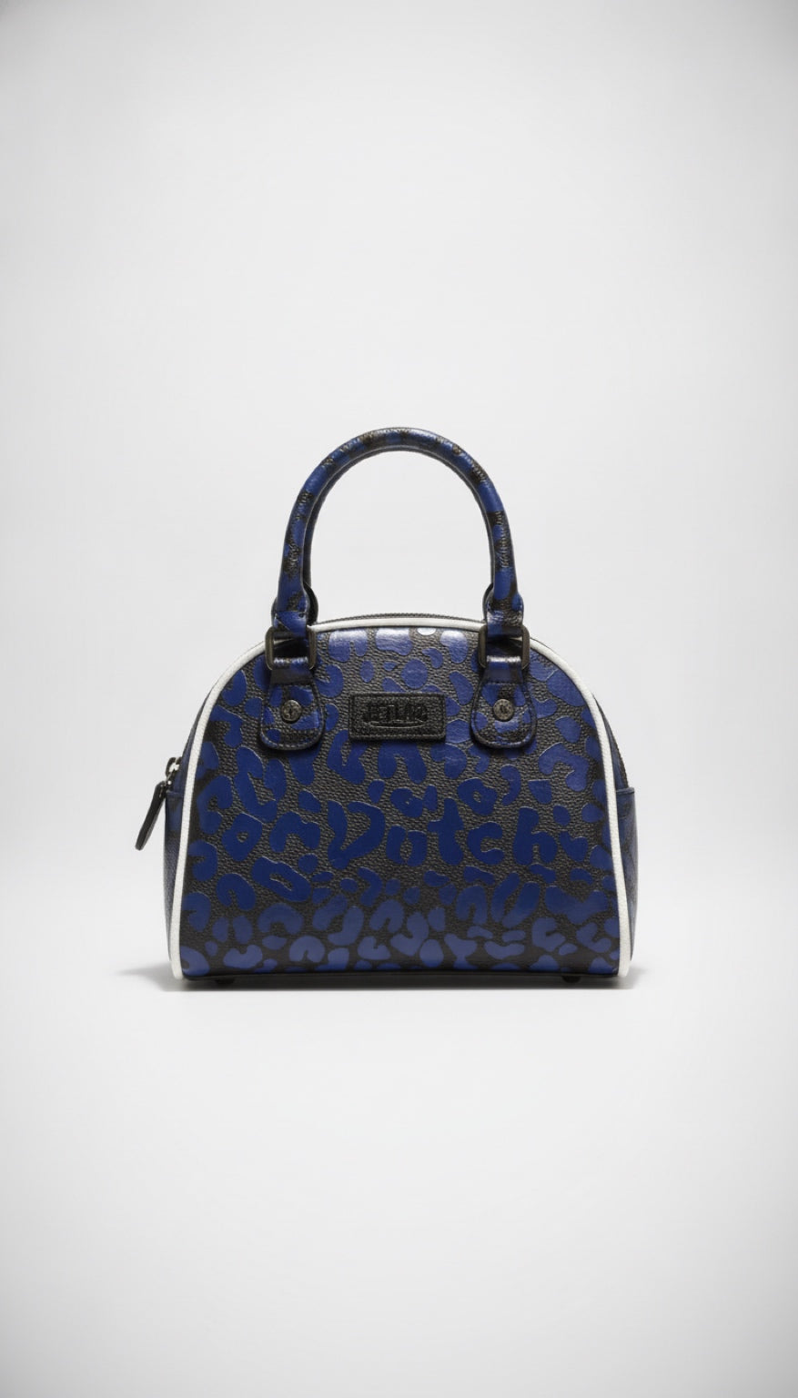 Cartera Von Dutch Mini Bowling Navy Animal Print - trasera
