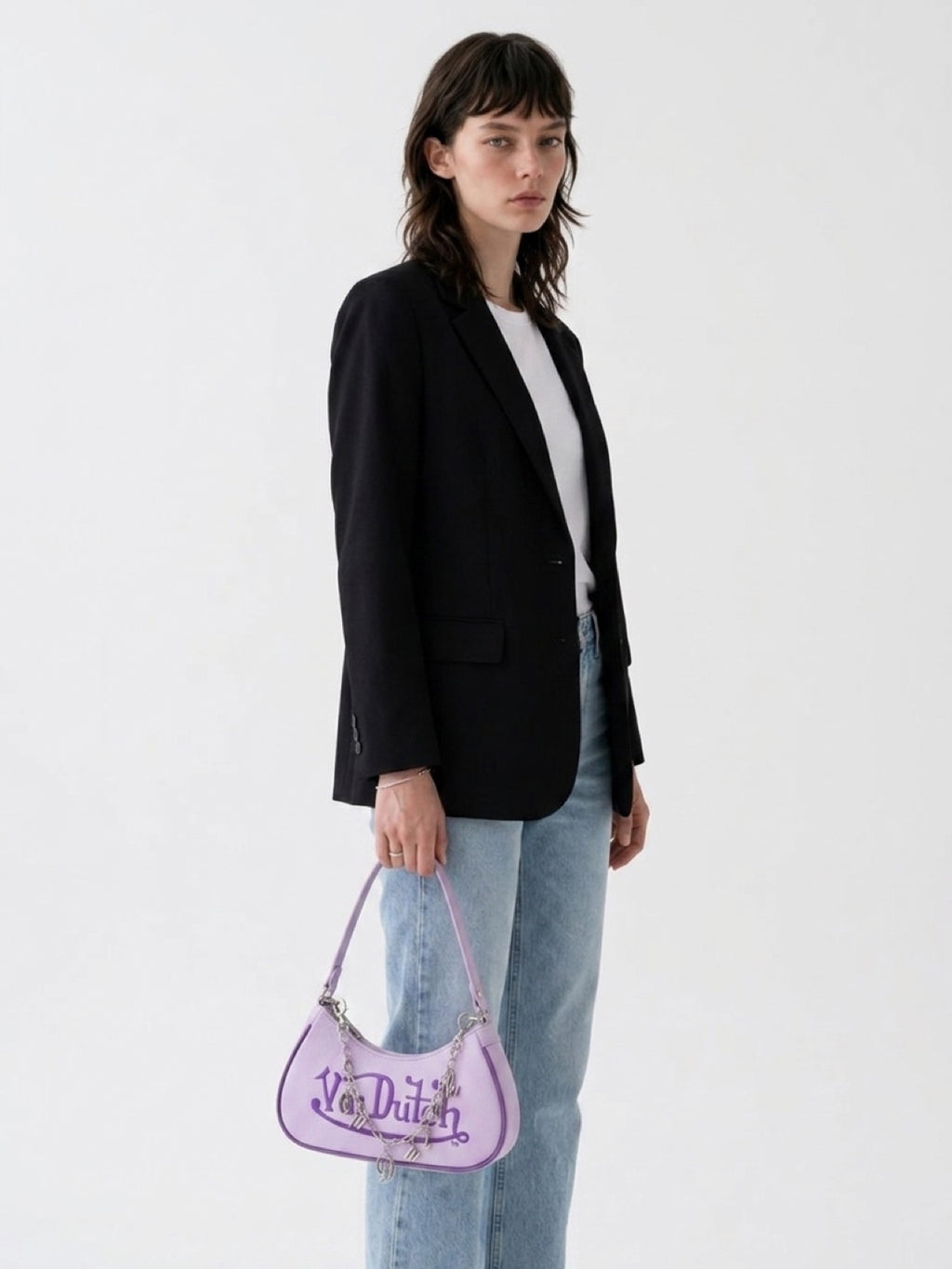 Bolso Von Dutch Lilac - modelo lateral