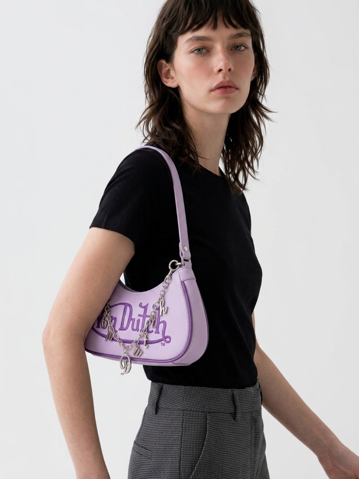 Bolso Von Dutch Lilac - modelo hombro