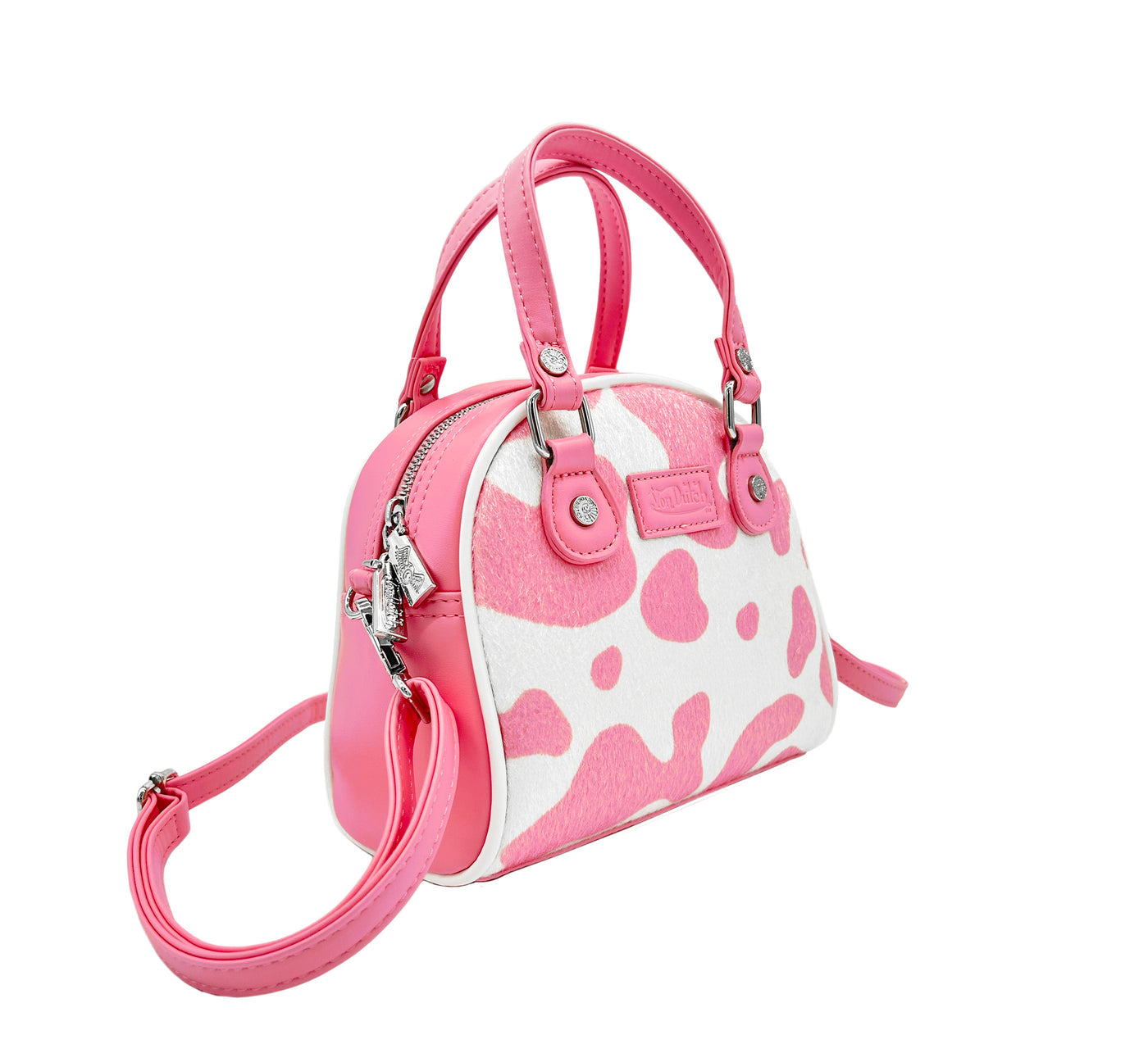 Von Dutch Bowling Bag – Cow Print Rosa Y2K