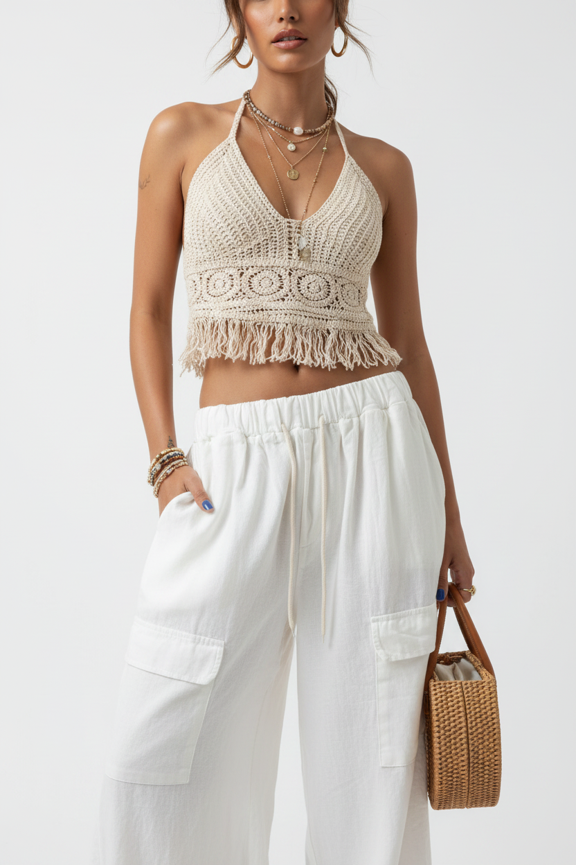 Blusas fondo blanco con accesorios